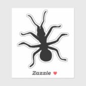 Silhouet Groot Zwart Kruipende Mier Insect Sticker (Vel)