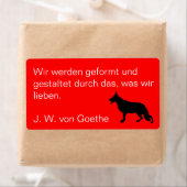 Silhouet herdershond etiket (Insitu)