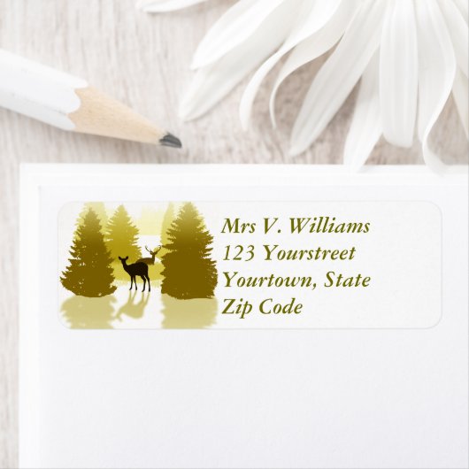 Silhouet Herten Bos retour adres label (Insitu)