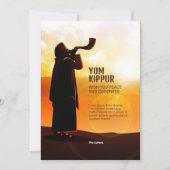Silhouet, het blazen van de Shofar Ramshoorn Groet Kaart (Voorkant)