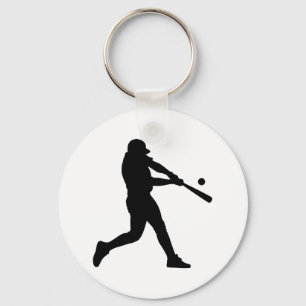 Silhouet Honkbalspeler Sleutelhanger
