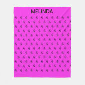 Silhouet Inspirerend Dansers Patroon Paarse Fleece Deken (Voorkant)