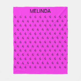 Silhouet Inspirerend Dansers Patroon Paarse Fleece Deken