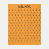 Silhouet Inspirerend danserspatroon Fleece Deken (Voorkant)