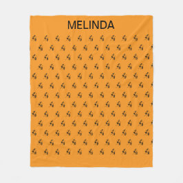 Silhouet Inspirerend danserspatroon Fleece Deken