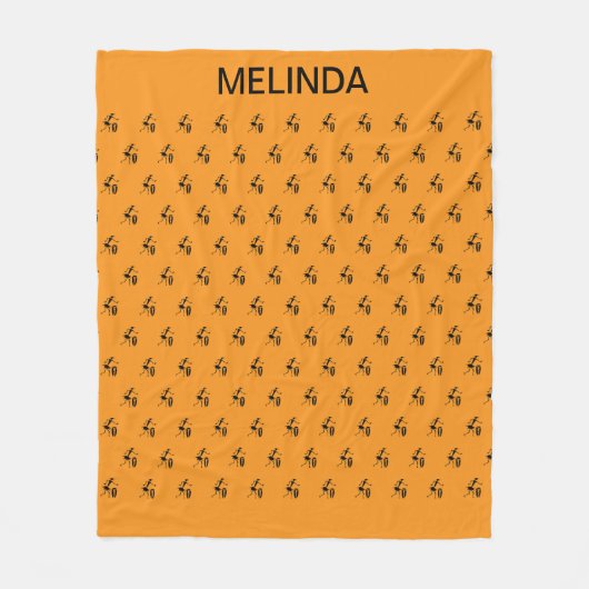 Silhouet Inspirerend danserspatroon Fleece Deken (Voorkant)