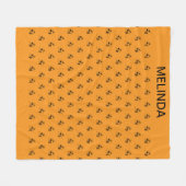 Silhouet Inspirerend danserspatroon Fleece Deken (Voorkant (Horizontaal))