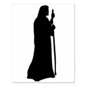 Silhouet Jezus kunststempel Rubberstempel (Afrduk)