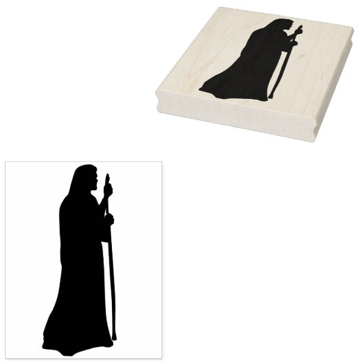 Silhouet Jezus kunststempel Rubberstempel (Gestempeld)