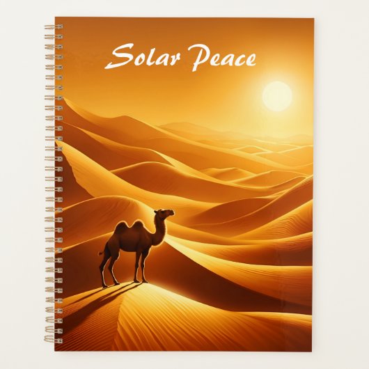 Silhouet kameel zonnig Egypte heet midden oosten Planner (Voorkant)