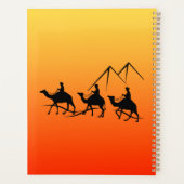 Silhouet kameel zonnig Egypte heet midden oosten Planner (Achterkant)