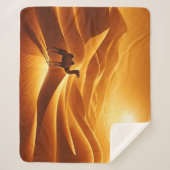 Silhouet kameel zonnig Egypte heet midden oosten Sherpa Deken (Voorkant)