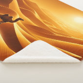 Silhouet kameel zonnig Egypte heet midden oosten Sherpa Deken (3/4)