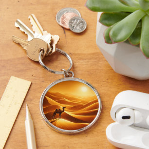 Silhouet kameel zonnig Egypte heet midden oosten Sleutelhanger