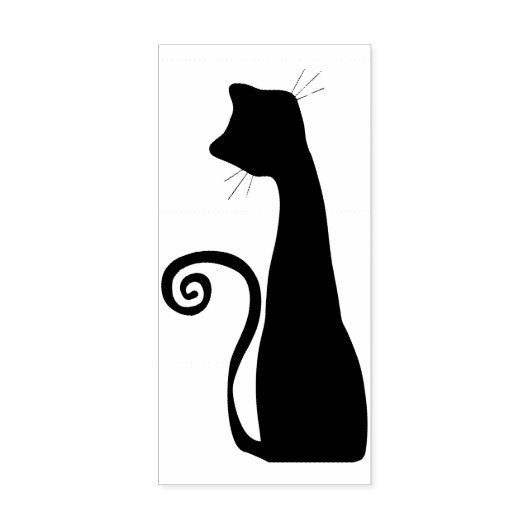 silhouet kat kunst stempel (Afrduk)