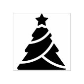 silhouet kerstboom kunst stempel (Afrduk)