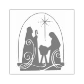 Silhouet Kerstmis kerststal kunststempel Rubberstempel (Afrduk)