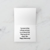 Silhouet Kissing Paar Jubileum Kaart (Binnen)