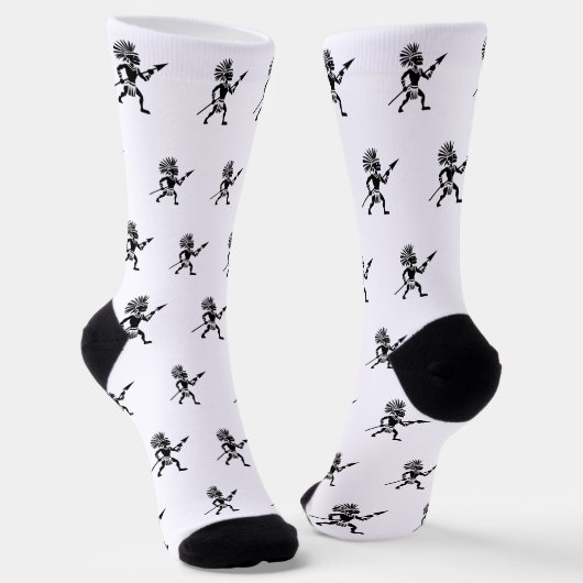 Silhouet Krijger Sokken (Gebogen)
