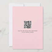 Silhouet kuspend stel roze witte bloemen save the date (Achterkant)