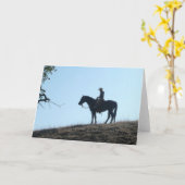 Silhouet - Leeg Wenskaart Kaart (Gele Bloem)
