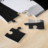 Silhouet Liefhebbers in Zwart en Wit Bos Legpuzzel (Zijkant)