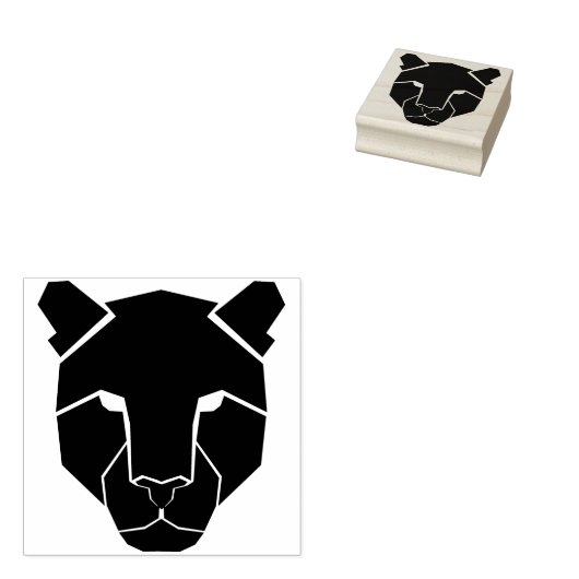 Silhouet Luipaard Art Stempel (Gestempeld)