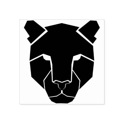 Silhouet Luipaard Art Stempel (Afrduk)