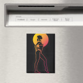 silhouet meisje magneet (Insitu (Vaatwasser))