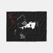 Silhouet met handtekening fleece deken (Voorkant (Horizontaal))