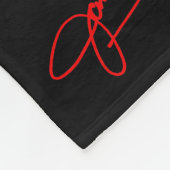 Silhouet met handtekening fleece deken (Hoek)