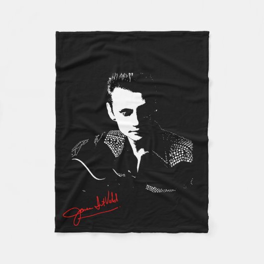 Silhouet met handtekening fleece deken (Voorkant)