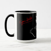 Silhouet met handtekening mok (Links)