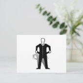 Silhouet met lege zakken briefkaart (Staand voorkant)