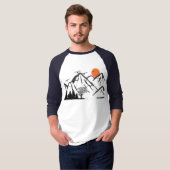 Silhouet met vliegende vogels t-shirt (Voorkant volledig)