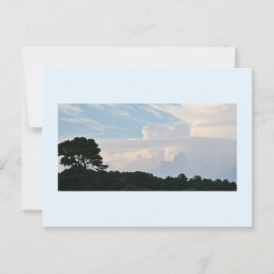 Silhouet met wolken Briefkaart