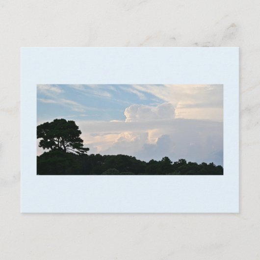 Silhouet met wolken Briefkaart (Voorkant)