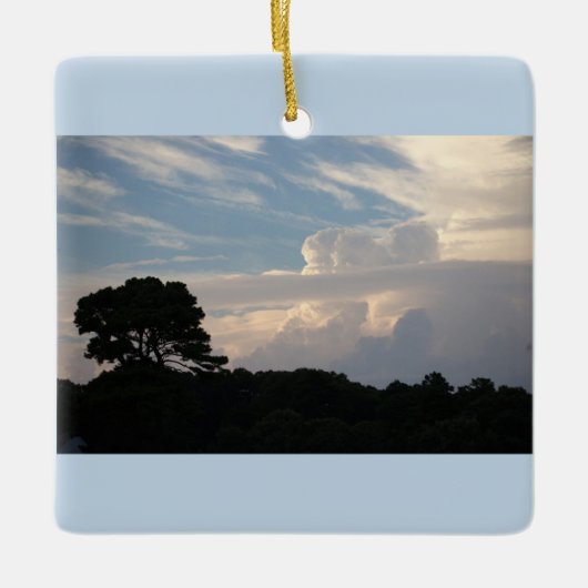 Silhouet met wolken Ornament (Voorkant)