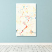 Silhouet Moderne Kleurrijke Verpakte Kunst Canvas  (Insitu (Houten vloer))