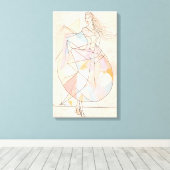 Silhouet Moderne Kleurrijke Verpakte Kunst Canvas  (Insitu (Houten vloer))