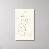 Silhouet Moderne Kleurrijke Verpakte Kunst Canvas  (Voorkant)