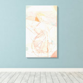 Silhouet Moderne Kleurrijke Verpakte Kunst Canvas  Afdruk (Insitu (Houten vloer))