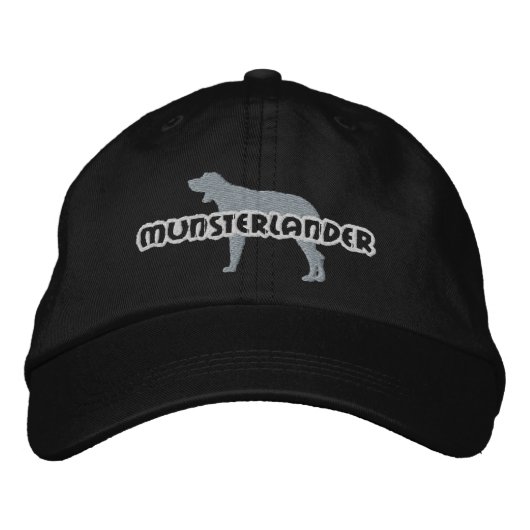 Silhouet Munsterlander geborduurd Pet (Voorkant)
