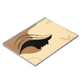 Silhouet Neutral Abstracte vrouw Digitale kunst Notitieboek (Linkerzijde)