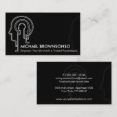 Silhouet-ontwerp met tussensluitend hoofd visitekaartje (Voorkant / Achterkant)