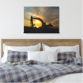 Silhouet op de brekers canvas afdruk (Insitu (Slaapkamer))