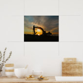 Silhouet op de brekers poster (Keuken)