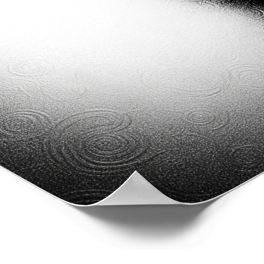 Silhouet op Frosted Glass Poster (Hoek)