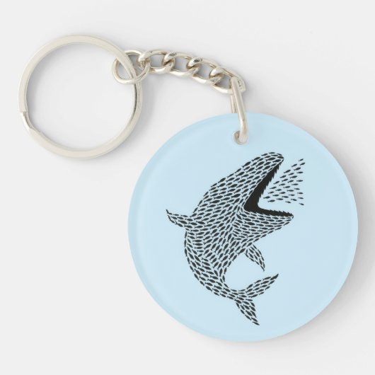 silhouet-orka sleutelhanger (Voorkant)