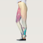 Silhouet palmbomen, zonsondergang abstract. leggings (Links)